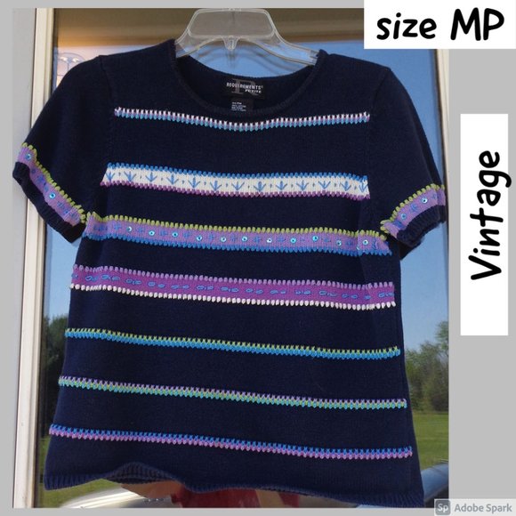 VINTAGE embroidery & sequin detail sweater - Picture 2 of 11